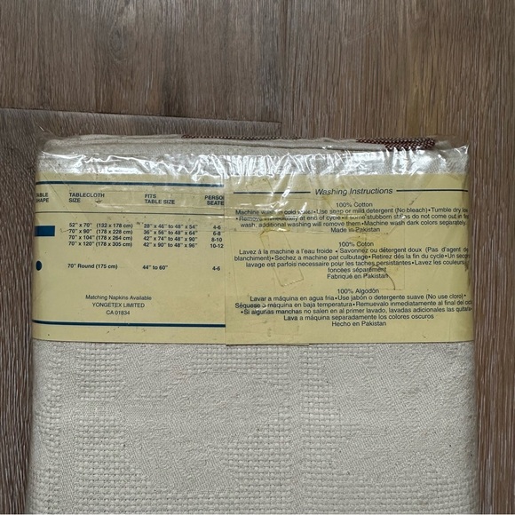 NOS NWT Vintage Yongetex Wood Land Collection 100% Cotton Tablecloth - 70" x 90" - Picture 6 of 10